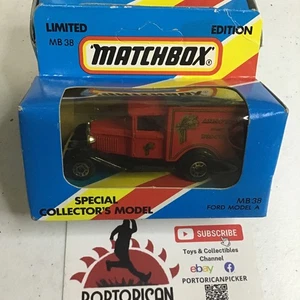 1981 MATCHBOX MB#38 RED 1930 FORD MODEL A ARNOTTS FAMOUS BISCUITS 1/64 MIB MACAU - Bild 1 von 6