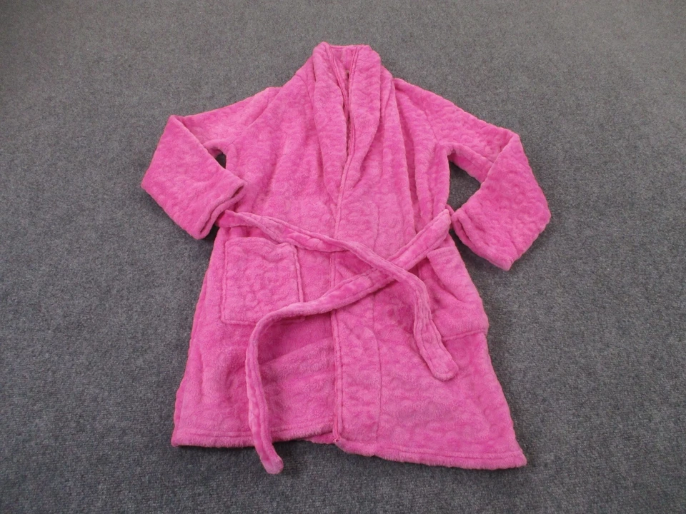 Roupão Juicy Couture Feminino P M Rosa Estampa de Chita Roupa de Dormir de Lã Logotipo Preppy Y2K - Imagem 1 de 4