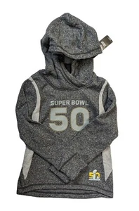 NFL Team Apparel Girl's Small Super Bowl 50th Pull Over Hoodie NWT - Picture 1 of 8