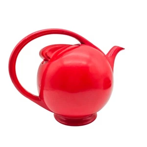 HALL'S SUPERIOR KITCHENWARE RED ART DECO CERAMIC AIRFLOW TEAPOT - Picture 1 of 13