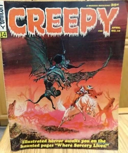 Revista Creepy Warren número de abril 14, Frasetta, Ditko, Adams, 1967, ¡anuncio de Batman! - Imagen 1 de 12