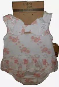 CHICK PEA Infant Girl's Floral Ruffled Bodysuit & Headband Set - Size 3-6 Mos. - Picture 1 of 4