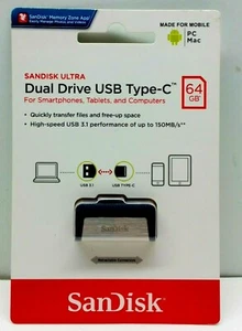 SANDISK Ultra Dual drive USB SDDDC2-064G-A46 64GB FLASH - Picture 1 of 2