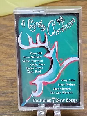 A Country Christmas '98 Cassette NIP Vince Gill Reba McEntire Trisha Yearwood - Image 1 of 4