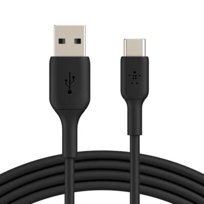 Belkin 2M USB-A to USB-C Cable Data Sync Charging Cord for Smartphones Black - image 1 of 4