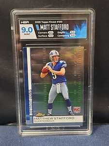 2009 Topps Finest Matthew Stafford Rookie Refractor HGA 9 #100 Lions Rams - Bild 1 von 2