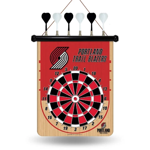 Portland Trail Blazers Team Dart Board.Magnetic. 6 Darts. Board    #909 Cover