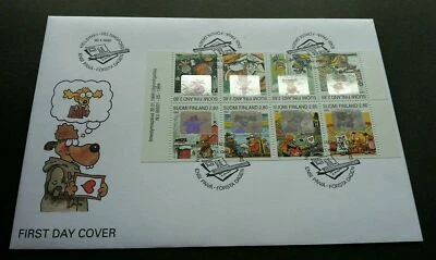 [SJ] Finland Cartoons 1995 Animation Dog (booklet FDC) *Hologram *see scan - Image 1 of 4