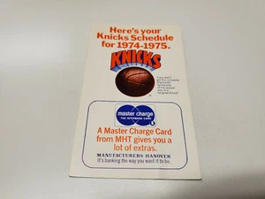RS20 New York Knicks 1974/75 NBA Basketball Pocket Schedule - Manufacturers - Picture 1 of 2