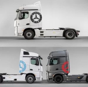 Mercedes Benz Logo Body Panels side decals 2pcs truck van sticker  Many Colours - Picture 1 of 6