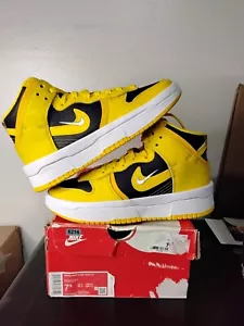 Women's Nike Dunk High Up (2021) Black/Varsity Maize Sz 7.5 - Picture 1 of 5