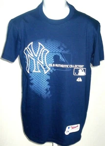 New York Yankees Baseball Short Sleeve Shirt Navy *Imperfect - Picture 1 of 2