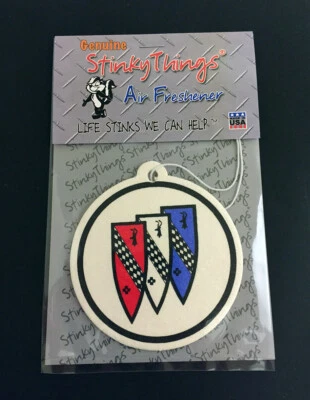 BUICK TRI SHIELD AIR FRESHENER *BUY 5 , GET 1 FREE ! car gs vintage emblem nos