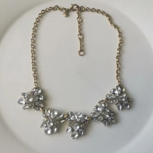 New 16" Jcrew Glass Bib Collar Necklace Gift Vintage Women Party Holiday Jewelry - Picture 1 of 3