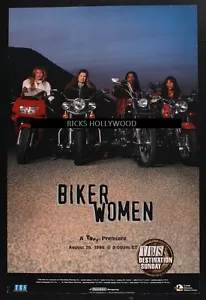 Poster vintage originale 1996 BIKER WOMEN NON UNA RISTAMPA uomo o donna grotta? - Foto 1 di 1
