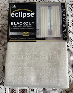 (1) ECLIPSE Draft Stopper Blackout Curtain Panel 84”X42” Ivory Beige-New - Picture 1 of 2