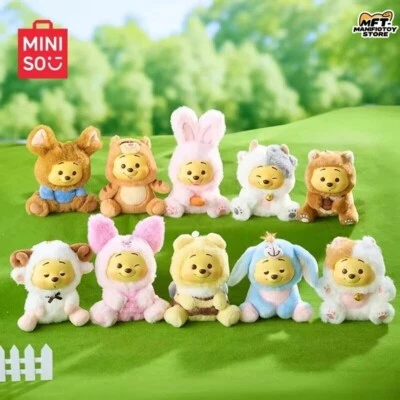 Authentic Miniso Winnie The Pooh Plush Vinyl Blind Box Confirmed Figure Toys Hot - image 1 of 4