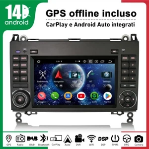 7"Android 14 Autoradio Navigatore Carplay DAB+Mercedes-Benz A/B Class Vito Viano - Bild 1 von 18
