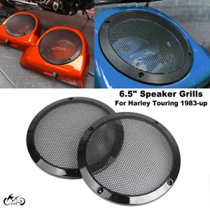 Black 6.5" Lower Vented Fairing Speaker Covers For Harley Touring Electra Glide - Bild 1 von 12