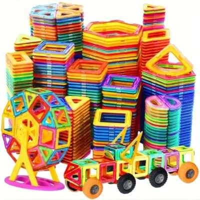 119pcs Large Size Magnetic Building Block Set, Educational Magnetic Assembly Toy - Image 1 of 4
