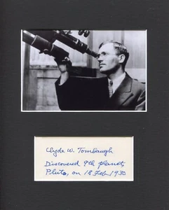 Clyde Tombaugh Astrónomo Descubre Plutón Cinturón Kuiper Firmado Autógrafo Foto Disp - Imagen 1 de 1