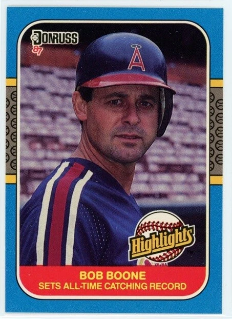 Bob Boone 1987 Donruss Highlights #41 California Angels - Image 1 of 1