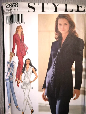 Vintage Style Sewing Pattern.  2668. Ladies Top and Trousers Size 6 - 16 NEW - Image 1 of 2