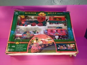 Vintage 1990s New Bright Santa and Musical Holiday Train Set "Winter Belle" #181 - Picture 1 of 21