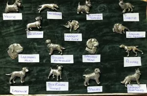 Pewter Pin Badges Brooches assorted dogs Made in U.K.SALE Up to 30% off - Foto 1 di 4