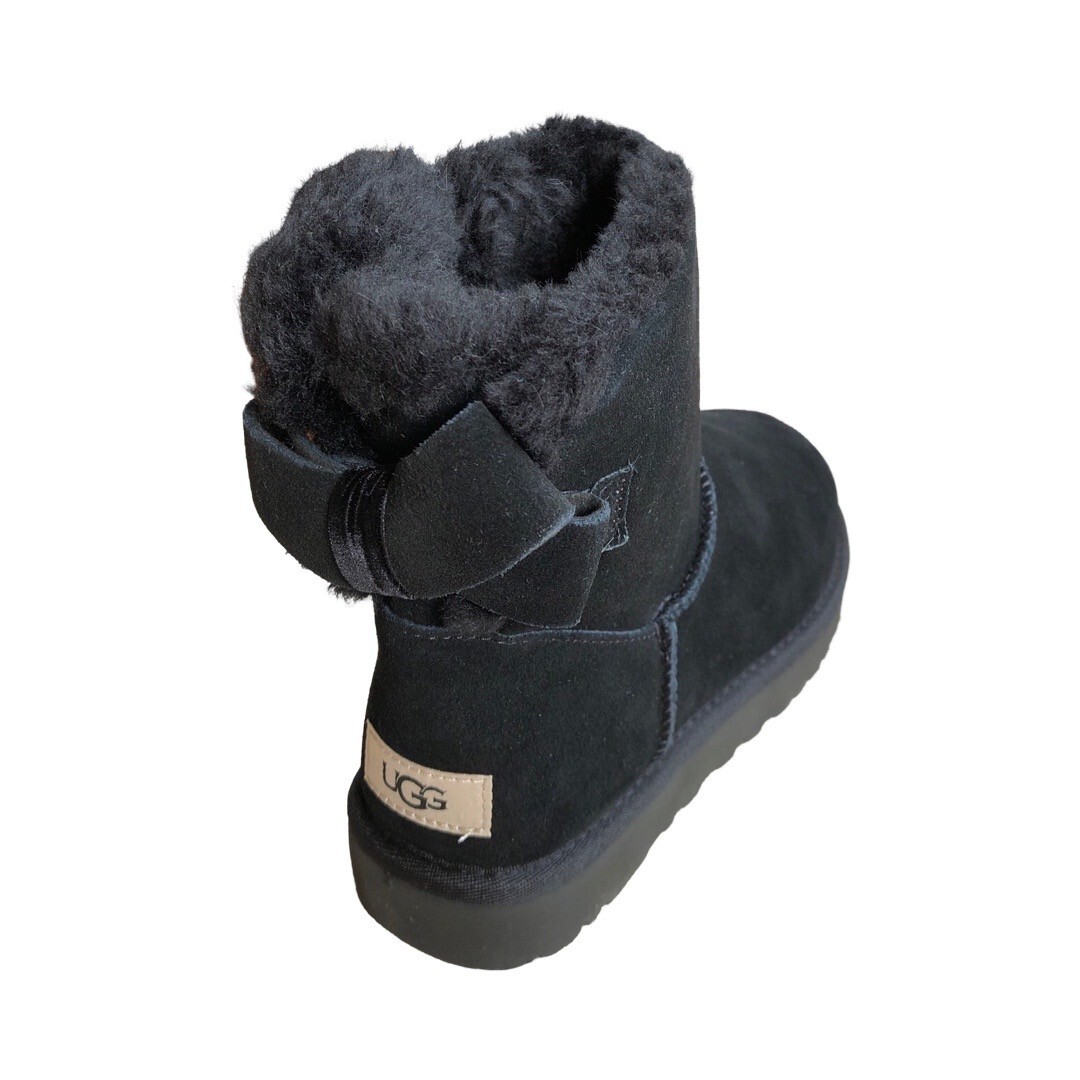 UGG Australia Mini Bailey Bow Black Boots for Women for sale