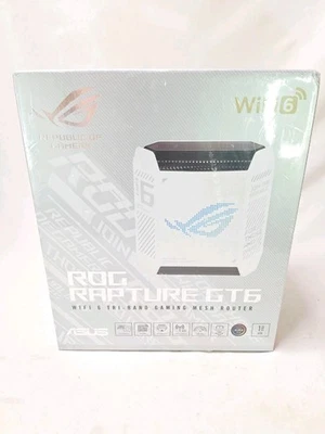 ASUS ROG Rapture GT6 (1PK) AX10000 Tri-Band WiFi 6 Gaming Router Up To 2900 SqFt - Image 1 of 4