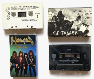 2 L.A. HAIR METAL CASSETTE LOT KIK TRACEE PROMO A FIELD TRIP & WINGER MILES - Image 1 of 4