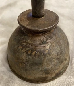 Antique Embossed FORD & E Script Thumb Model T Oiler Oil Can Tin Vtg - Picture 1 of 4