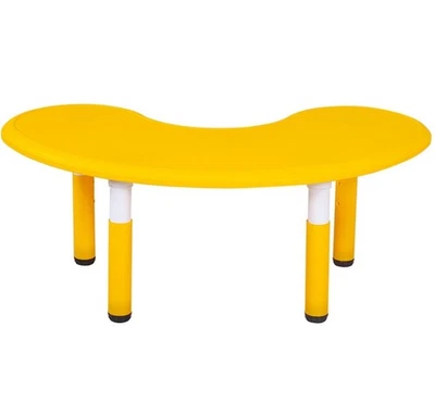 Kinderschreibtisch Höhenverstellbarer 120 x 65 cm Spieltisch Kindertisch in Gelb - Bild 1 von 4