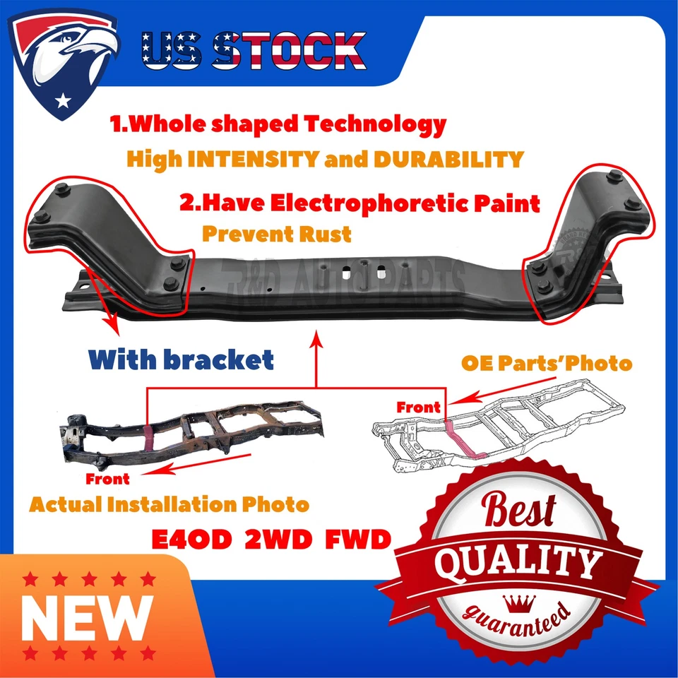 Auto Transmission Crossmember For Ford F150 F250 F350 1980-96 E40D 2WD F4TA-MA  - Image 1 of 4