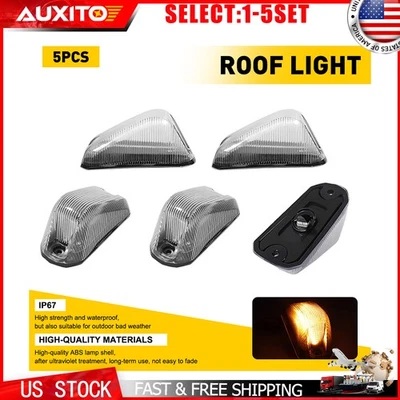 Cab Roof Running Lights Clear Amber LED For 2014-23 RAM ProMaster 1500 3500 5-50 - Image 1 of 4