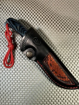 HERMOSO CUCHILLO DE MANGO HUSKY MICARTA CON FUNDA - HECHO EN ESPAÑA Foto 1 de 4