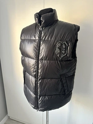 Philipp Plein Puffer Black Logo Man’s Vest - Image 1 of 4