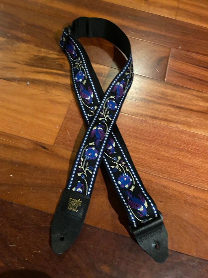 Ernie Ball Jacquard Purple Pleasant Pheasant Guitar Strap for Fender Strat Tele - Image 1 of 1