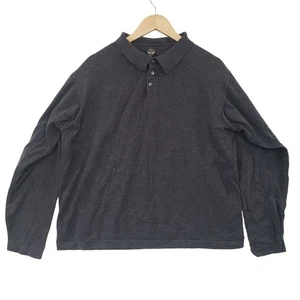 Dockers XL Mens Gray Long Sleeve Polo Shirt Cotton Casual Comfortable Classic - Picture 1 of 5