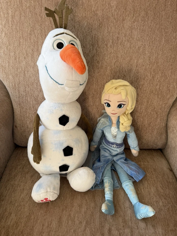 Juego de 2 peluches de Elsa and Olaf Disney Ty Beanie Foto 1 de 4