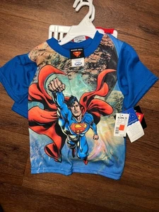 DC Comics Boys Superman 2 Pc Pajamas Sleep Set Size 6/7 NWT - Picture 1 of 5