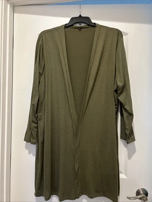 Chaqueta larga delgada verde talla grande 4X SHEIN nunca usada Foto 1 de 2