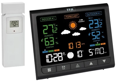 TFA Funk-Wetterstation Contrast, 35.1171.01, schwarz - Bild 1 von 4