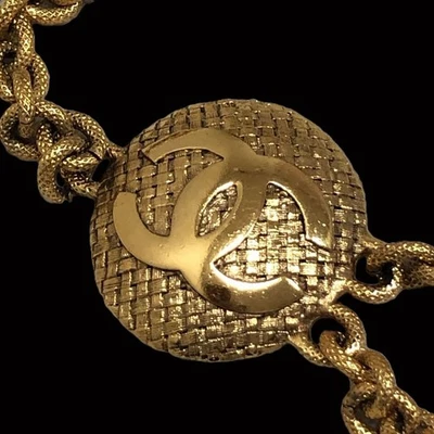 CHANEL BELT AUTH CHAIN Circle medal kenkenjp Medal Coin Logo COCO CC Gold　Gp - Image 1 of 4
