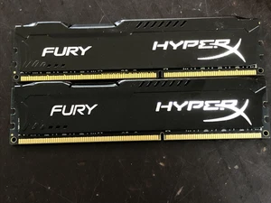 Kit of 2 -- 16GB (2x8GB) HyperX Fury DDR3-1600 PC3-12800 HEATSINK RAM - Picture 1 of 3