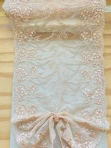 Floral Embroidery Double-edged Mesh Lace Trim/Sewing/Crafts/Lingerie/9.5" Wide - Picture 1 of 20