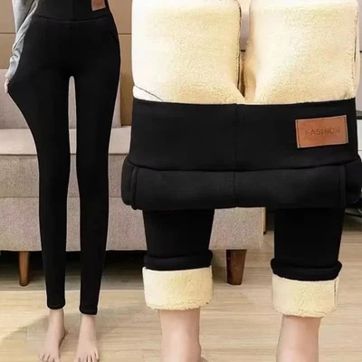 BRANDED New Women's Solid Winter Warm Fleece Thick Lined Thermal Stretchy Leggings Pants