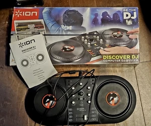 Ion Discover DJ Computer System Dual Turntable USB Controller for Mac PC Working - Picture 1 of 3