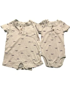Just One You by Carter's 3M 2 Baby Blue Shark Tops Soft and and Comfortable - Picture 1 of 5